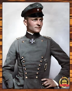 Letrero de metal Manfred von Richthofen - El Barón Rojo - Primera Guerra Mundial 11 x 14 - Imagen 1 de 4