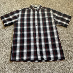 Lucky 13 Shirt Mens Medium Plaid skull Rockabilly Western - Picture 1 of 11