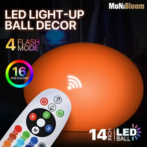 14" LED Egg Shape Lamp Color Changing Lighting Home Decoration w/Remote Control - Picture 1 of 10