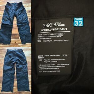 O'NEAL Apocalypse Motocross Dirt Bike Riding Pants Convert to Shorts 32" x 29"