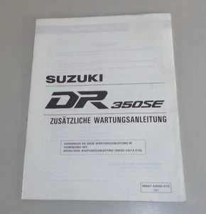 Manual de Taller Suplemento Suzuki Dr 350 Se De - Imagen 1 de 1