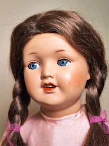 DDR Sonneberg Puppe 72 cm Porzellanfabrik SP 3066 Flirtaugen Antike Massepuppe - Bild 1 von 14