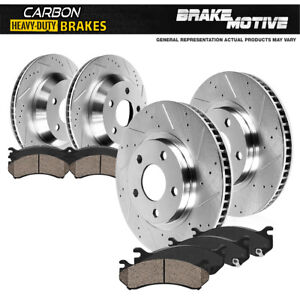 Front+Rear Brake Rotors Carbon Ceramic Pads for 2007 2008-2020 Toyota Tundra