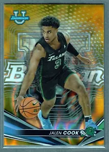 2022-23 Bowman University Best Jalen Cook rifrattore lava oro #/75 RC SP - Foto 1 di 2