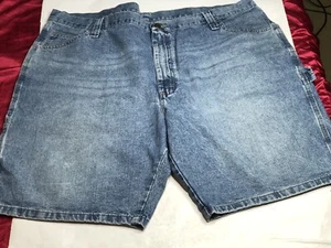 VTG Wrangler Shorts Mens 42 Blue Carpenter Straight Y2K 10” Workwear Denim a - Picture 1 of 9