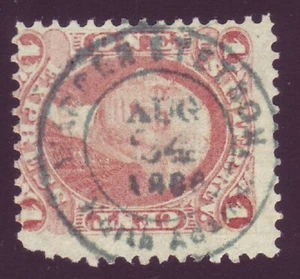 WARREN STETSON - RAILROAD Cancel of NORTH ADAMS, MASS on 1c EXPRESS REVENUE !! - Picture 1 of 2
