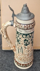 Matthias Girmscheid 2.0 L Pottery Stein "Germans and Romans" No. 945 - Picture 1 of 11