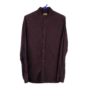 Selected Checked Flannel Shirt - Small Purple Cotton - Picture 1 of 9