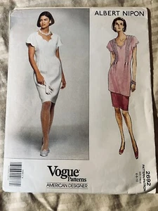 Albert Nipon American Designer Vogue Uncut Pattern 2692 Sizes 6 8 10 - Picture 1 of 2