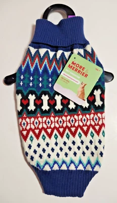 More & Merrier Pet Sweater Size XS (11-13 In), Patterned - Image 1 of 3
