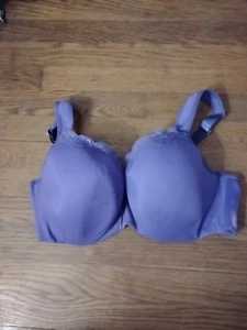 Ashley Stewart Full Coverage 46D Plus Purple Underwire Lace Trimmed #AS-8238 - Picture 1 of 10