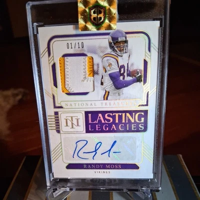 RANDY MOSS 2024 Panini Treasures LASTING LEGACIES Patch Auto Autograph GOLD 1/10 - Image 1 of 2