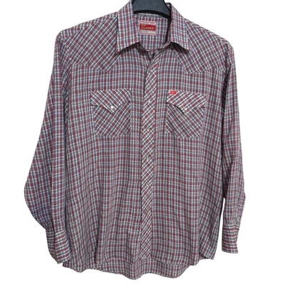 VTG Ely Plains Long Sleeve Shirt Pearl Snap Men's XL Button Up Cowboy western - Image 1 of 4