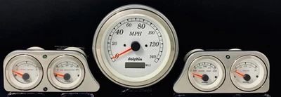 Juego de inserciones de panel de instrumentos GPS calibre 5 Mercury 1949 con recubrimiento en polvo Foto 1 de 4