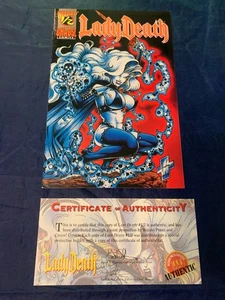 LADY DEATH 1/2 CASI NUEVO - ¡MAGO / CAOS! CÓMICS CON CERTIFICADO DE AUTENTICIDAD 1994 - Imagen 1 de 2