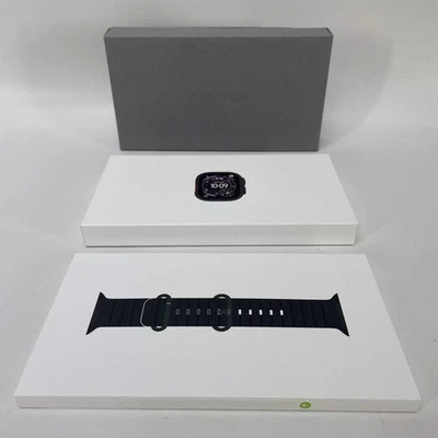 New Unlocked Apple Watch Ultra 3 49MM Black Titanium Black Ocean Band MF0J4LW/A - Image 1 of 4