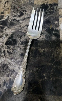 👌ROGERS & HAMILTON ANTIQUE c1895!ALDINE SILVERPLATED MEAT SERVING FORK 🥩 - Image 1 of 4