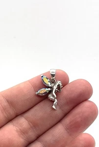 Vintage 925 Solid Silver Fairy AB Pendant-Fine Detail. - Picture 1 of 5