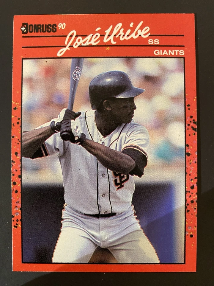 1990 Donruss - Jose Uribe #335 with errors - Image 1 of 4