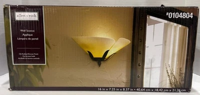 Бра настенное Allen + Roth полированная маслом бронза отделка модель LWS0143A открытая коробка/неиспользованное - Изображение 1 из 4