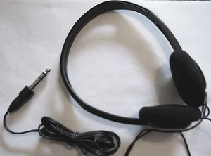 Compact Stereo Padded Lightweight Headphones with 1/4" Inch Stereo Phone Plug. - Picture 1 of 4
