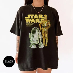 Star Wars R2-D2 y C-3PO Logo Retrato Unisex Camiseta Adulto Camiseta - Imagen 1 de 1