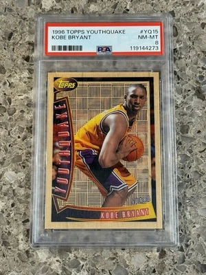 Kobe Bryant 1996 Topps Youthquake #YQ15 Insert Rookie PSA 8 NR MINT Lakers - Image 1 of 2