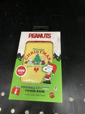 Cargador Portátil Peanuts Navidad / Banco de Alimentación, Snoopy & Friends | USB-C y USB-A Foto 1 de 2