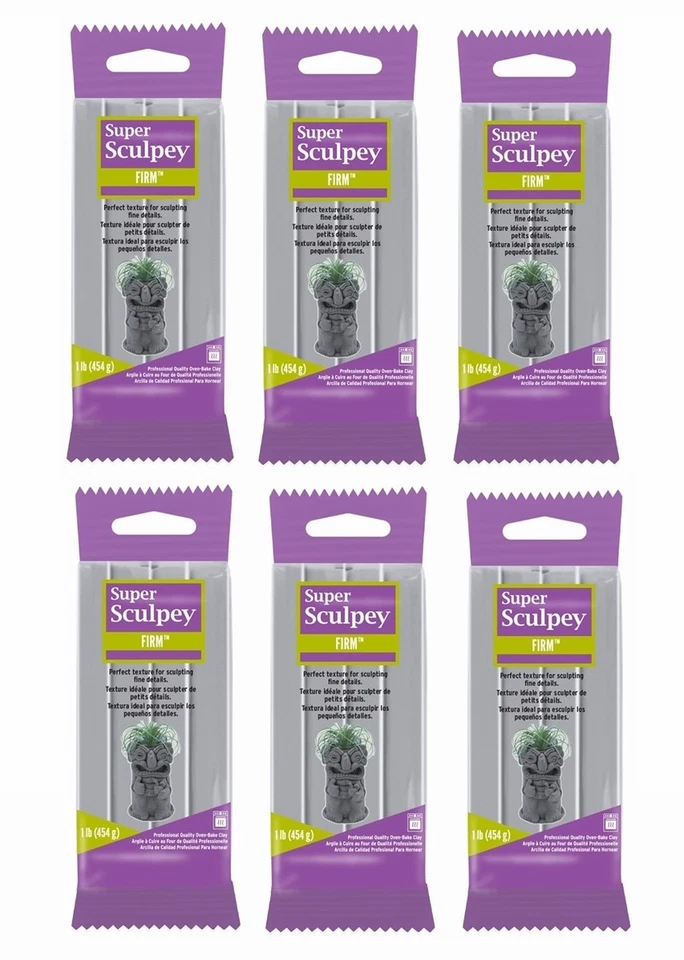 M02370x6 MOREZMORE EE. UU. SOLO 6 lb Super Sculpey ARCILLA POLIMÉRICA GRIS FIRME Foto 1 de 1
