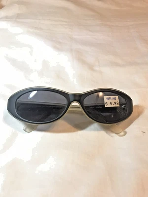 Vintage New Visual Scene Wrap Style Clear & Black Frame Sunglasses Y2K  90's - Image 1 of 4