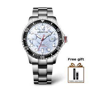 MOEMTON Men's Mechanical Glacier Blue Dial Waterproof Watch Swimming M145.BSSA01 - Picture 1 of 6