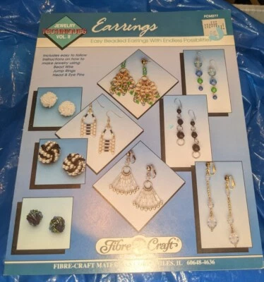 Fibre Craft FCM 277 Earrings Easy Beaded Earrings Jewelry Techniques Vol II  - Image 1 of 4