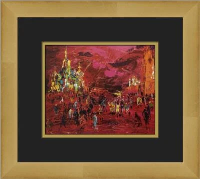 Estampado enmarcado personalizado cuadrado rojo Leroy Neiman Foto 1 de 2