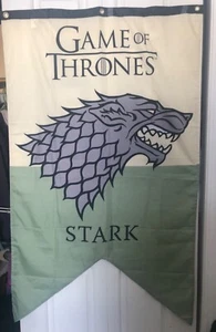 GAME OF THRONES Stark House Banner/Large Flag - 30” x 50” - HBO - Calhoun - Picture 1 of 2