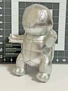 Squirtle Metallic Silver Pokemon Stuffed Plush 25 Year Pokémon 2021 - Picture 1 of 5