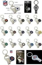 1 NFL Key chain Ring NEW 3 in1 Bottle Opener Nail Clippers Keychain CHOOSE TEAM