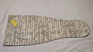 Medium 1/4 - 1/2 Violin Dust Cover Bag By Baba NWT Off White With Musical Notes - Picture 1 of 2