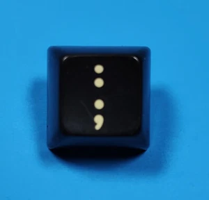 Genuine DEC VT100 terminal keyboard keycap - : Colon ; Semicolon key - HTF - Picture 1 of 1
