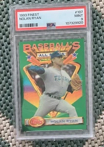 1993 Finest Green Nolan Ryan #107 PSA 9 Mint Texas Rangers-Astros - Picture 1 of 2