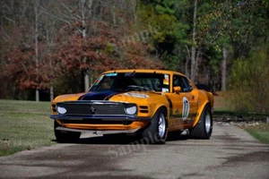 Retro Ford 1970 Mustang Boss 302 Trans-Am hochauflösende Wanddeko Druck Foto Poster - Bild 1 von 1