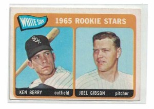 1965 Topps Baseball Card Chicago White Sox Rookies #368 Ken Berry Joel Gibson