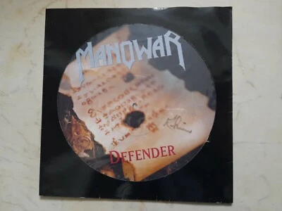 Manowar Defender Picture Vinyl Signed NM - Image 1 of 4
