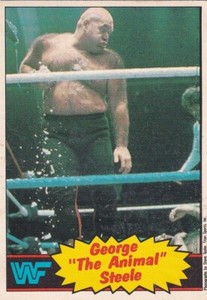 George Steele 1985 O-Pee-Chee WWF Rookie Card #21 The Animal WWE RC WWWF Ed Wood