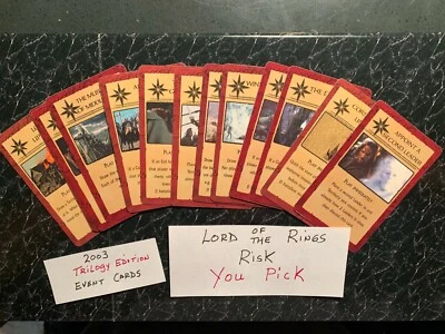 Risk  LORD OF THE RINGS TRILOGY EDITION   Event Cards   YOU PICK  2003 - Image 1 of 2