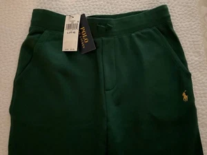 NWT Boys Polo Ralph Lauren Big Boys Plaid-Trim Fleece Jogger Pant - Green size L - Picture 1 of 5