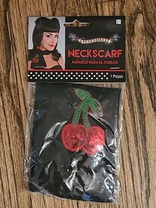 Rockabilly Cherry Neckscarf / NEW / Halloween - Novelty - Picture 1 of 2