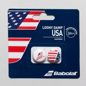 PACK OF 2X BABOLAT "LOONY DAMP USA" TENNIS RACQUET VIBRATION DAMPENERS - Picture 1 of 1