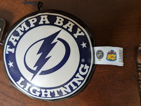 Good Stuff NHL Tampa Bay Lightning Team Logo Hockey Puck Window Hanger Plush NWT Cover
