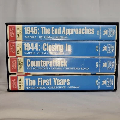 Great Battles Of World War 2 Pacific Victory 4 VHS Set W/MAPS Readers Digest WW2 - Image 1 of 4