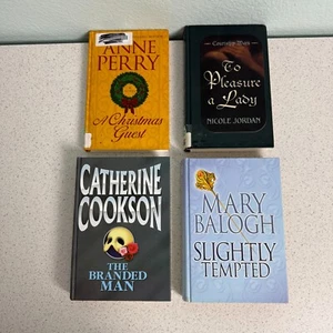 Lot Of 4 LARGE PRINT Historical Fiction Romance Balogh Cookson Perry HB Books - Picture 1 of 7